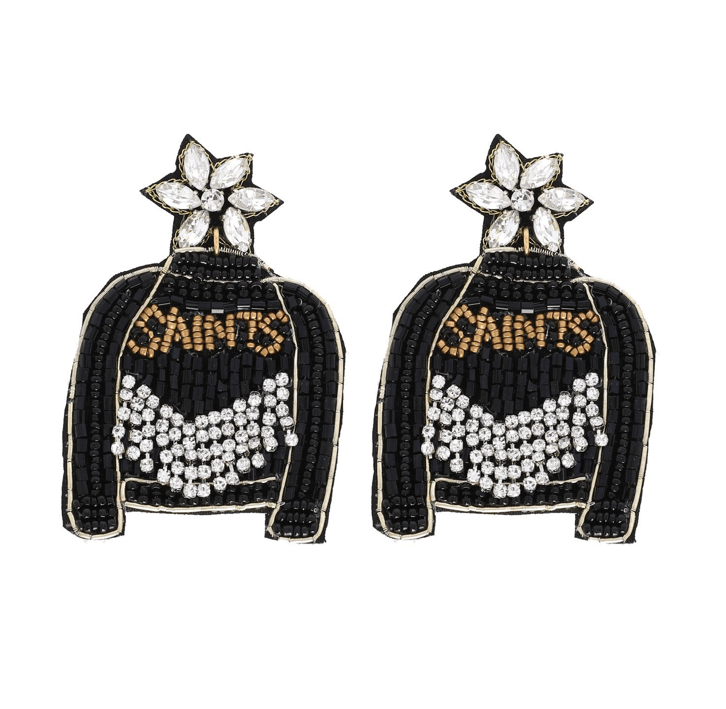 Saints Fringe Jacket Earrings